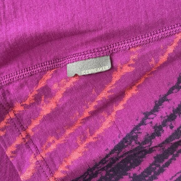Icebreaker Merino 200 Bodyfit Long Sleeve Thermal Top Feather Purple Size Medium - Picture 14 of 14